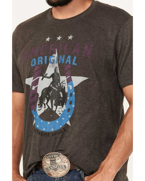 Image #3 - RANK 45® Men's American Original Short Sleeve Graphic T-Shirt, Charcoal, hi-res