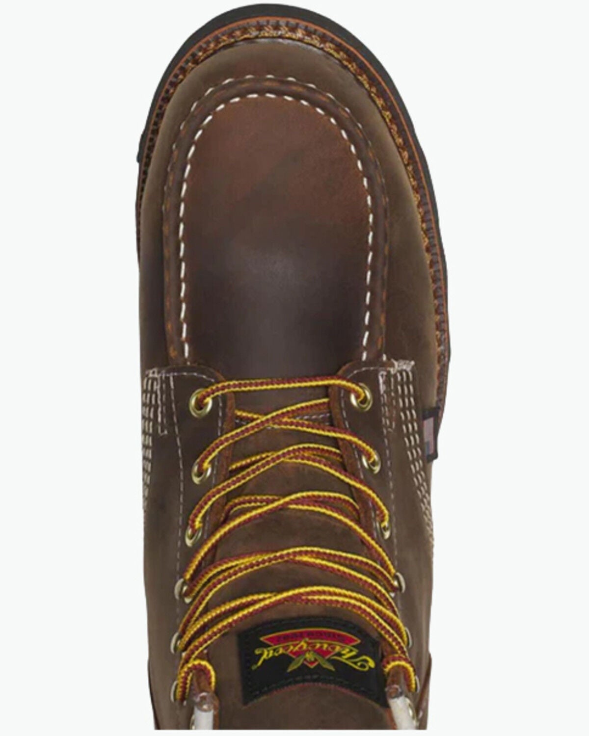 Image #4 - Thorogood Men's 1957 Series 6" Waterproof Moc Work Boots - Steel toe, Brown, hi-res