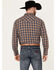 Image #4 - Cody James Men's Sunrise Plaid Print Long Sleeve Western Snap Shirt - Big, Light Blue, hi-res