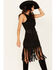 Image #2 - Rock & Roll Denim Women's Faux Suede Fringe Belted Mini Dress, , hi-res