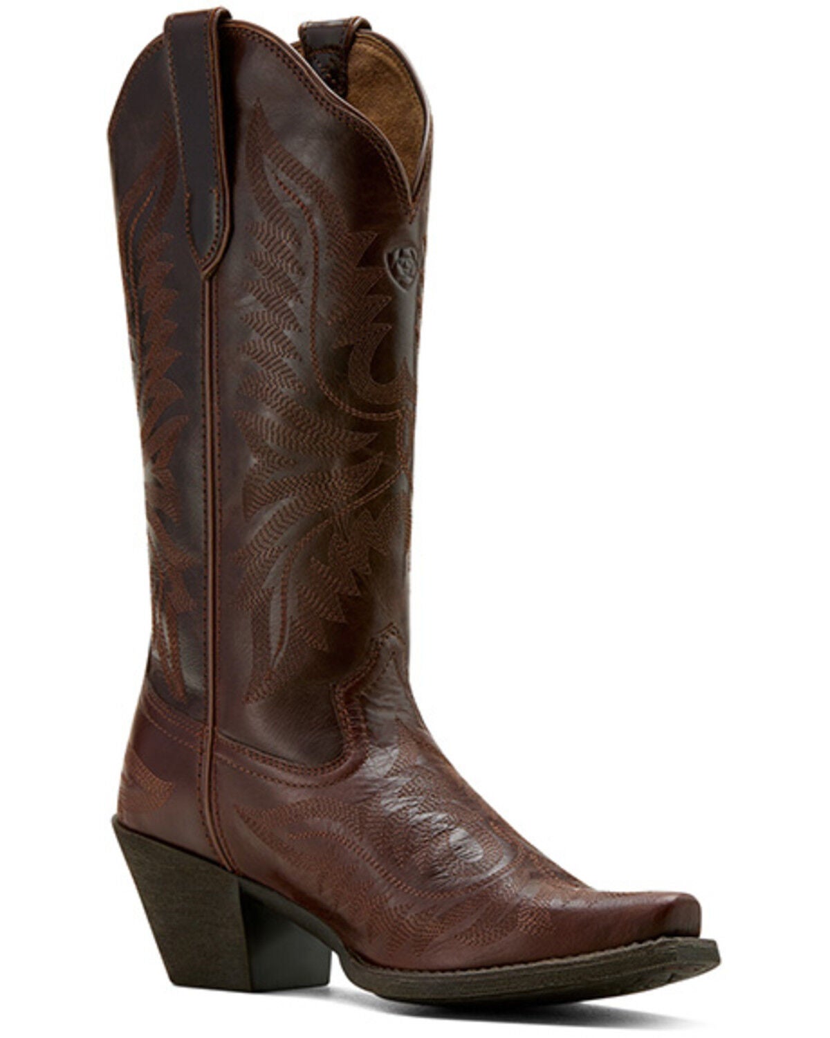 Image #1 - Ariat Women's Round Up Collins Western Boots - Snip Toe, Mahogany, hi-res