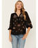 Image #1 - Shyanne Women's Decorated Peasant Top, Black, hi-res