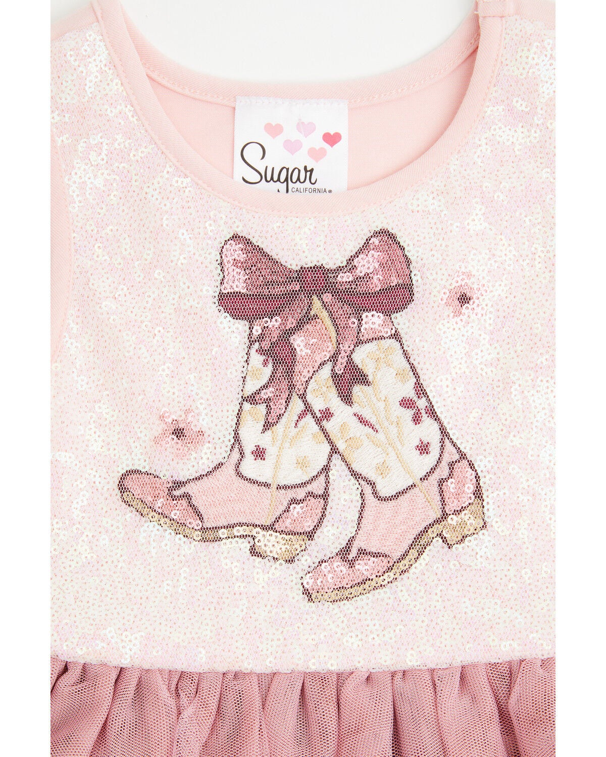 Image #2 - Sugar California Toddler Girls' Sequin Boot Ruffle Tutu Sleeveless Dress, Pink, hi-res