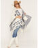 Image #1 - Idyllwind Women's Meadowlark Sweater Shawl, Cream/blue, hi-res