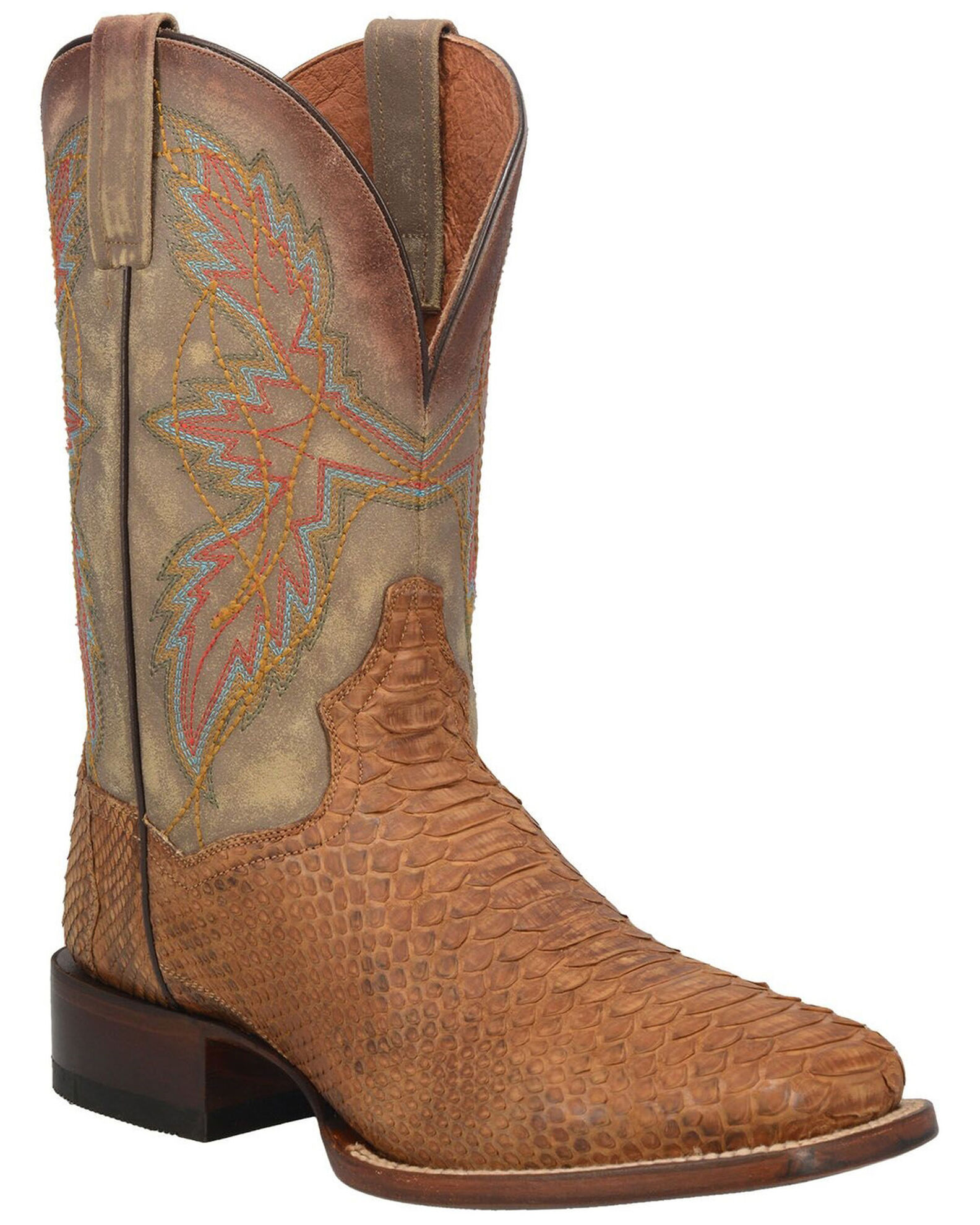 Dan Post Men s Dry Gulch Python Exotic Boots Broad Square Toe
