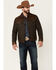 Image #1 - Scully Men's Vintage Herringbone Leather Trim Button-Front Jacket, , hi-res