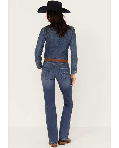 Image #3 - Wrangler Women's Medium Wash Mid Rise Q-Baby Bootcut Ultimate Riding Jeans, Blue, hi-res