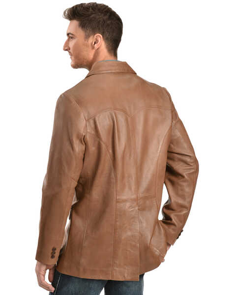 Image #3 - Scully Lamb Leather Blazer - Regular, Antique Brown, hi-res
