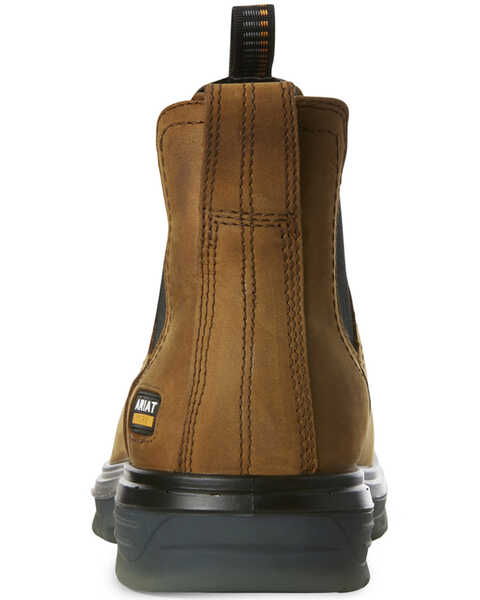 Ariat Men's Turbo Chelsea Waterproof Work Boots - Carbon Toe, Brown, hi-res