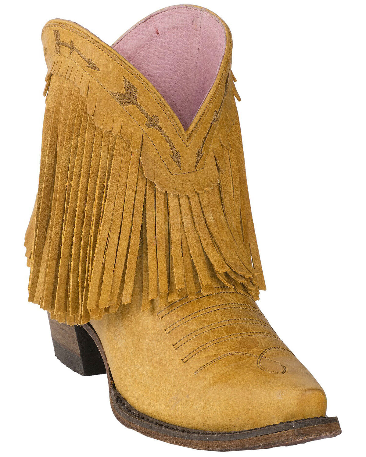 womens mustard booties