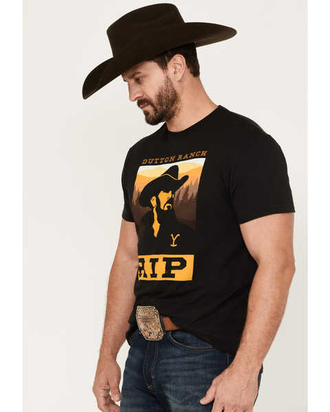Image #2 - Changes Men's RIP Outlaw Yellowstone Graphic T-Shirt, Black, hi-res