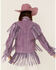 Understated Leather Women's Howdy Fringe Studded Moto Jacket , Purple, hi-res
