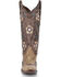 Image #3 - Circle G Women's Floral Inlay Western Boots - Snip Toe, Sand, hi-res