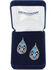 Montana Silversmiths Women's Filigree Water Lights Cross Earrings , Silver, hi-res