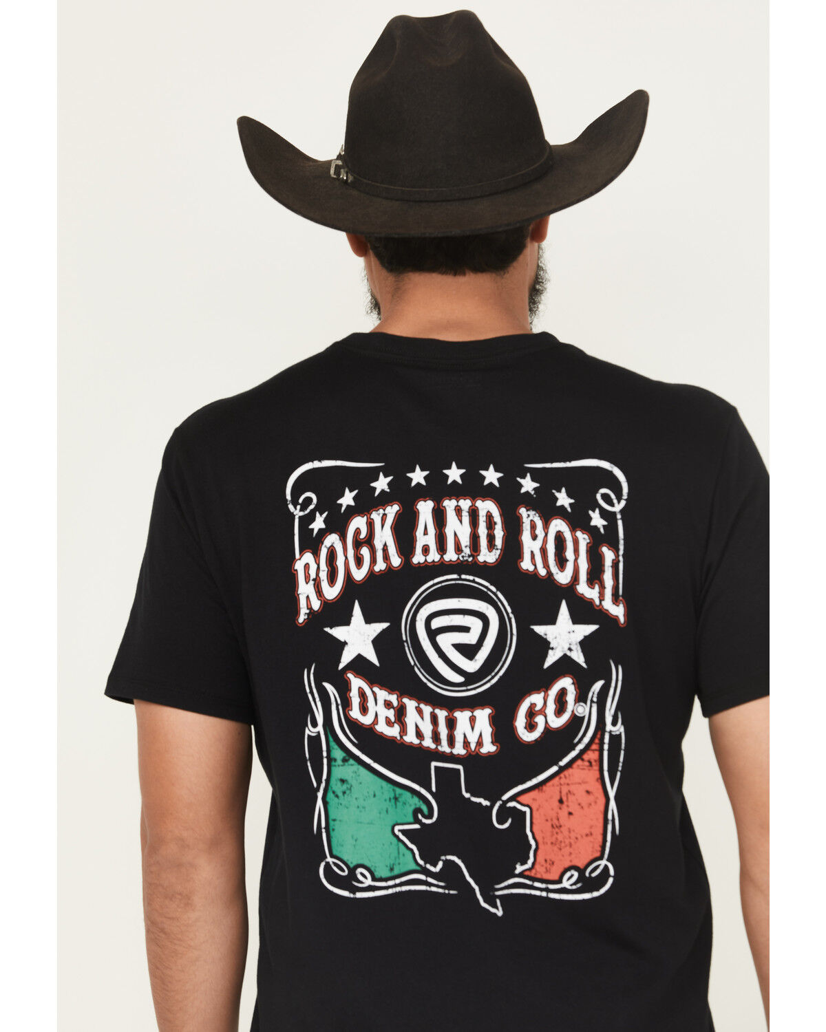 Image #4 - Rock & Roll Denim Men's Mexicano Short Sleeve Graphic T-Shirt, Black, hi-res