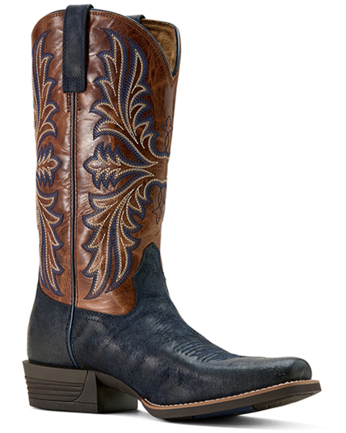 Image #1 - Ariat Men's Hustler Western Boots - Square Toe, Dark Blue, hi-res