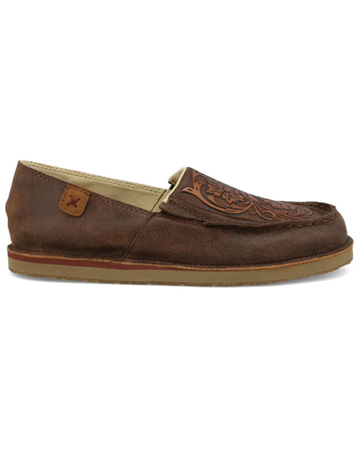Image #2 - Twisted X Women's Slip-On Loafers, Chocolate, hi-res