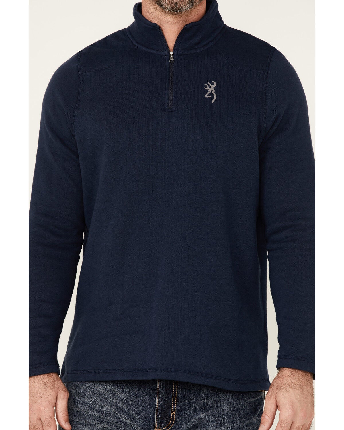 Image #3 - Browning Men's Heather Black Axel 1/4 Zip Stretch Pullover , , hi-res