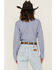 Image #5 - Cowboygirl by Jenna Paulette Women's Gingham Print Long Sleeve Pearl Snap Western Shirt, Blue, hi-res