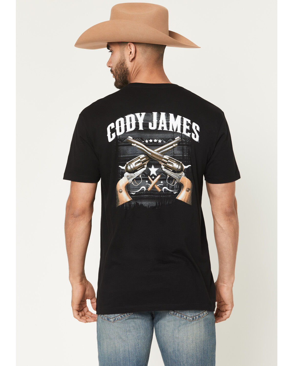Image #4 - Cody James Men's Cross Guns Short Sleeve Graphic T-Shirt, Black, hi-res