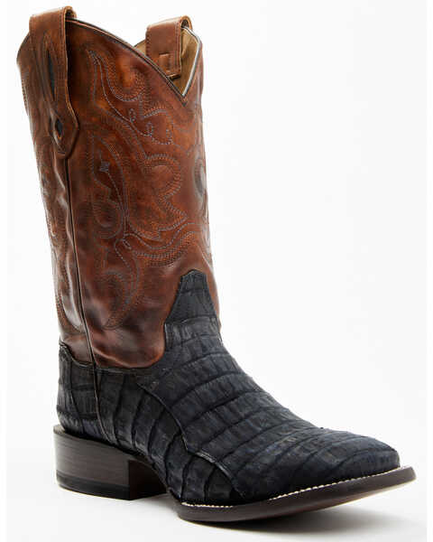 Cody James Men's Exotic Caiman Western Boots - Broad Square Toe, Blue, hi-res