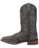 Laredo Men's 11" Kade Western Boots - Broad Square Toe, Charcoal, hi-res
