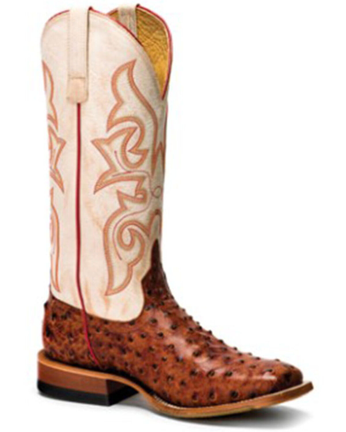 Image #1 - Horse Power Men's Bleached Bone Western Boots - Broad Square Toe, Tan, hi-res