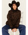 Image #1 - Ariat Women's Leopard Print Turtleneck Sweater, Brown, hi-res