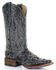 Image #1 - Corral Women's Vintage Python Inlay Western Boots - Square Toe, Black, hi-res