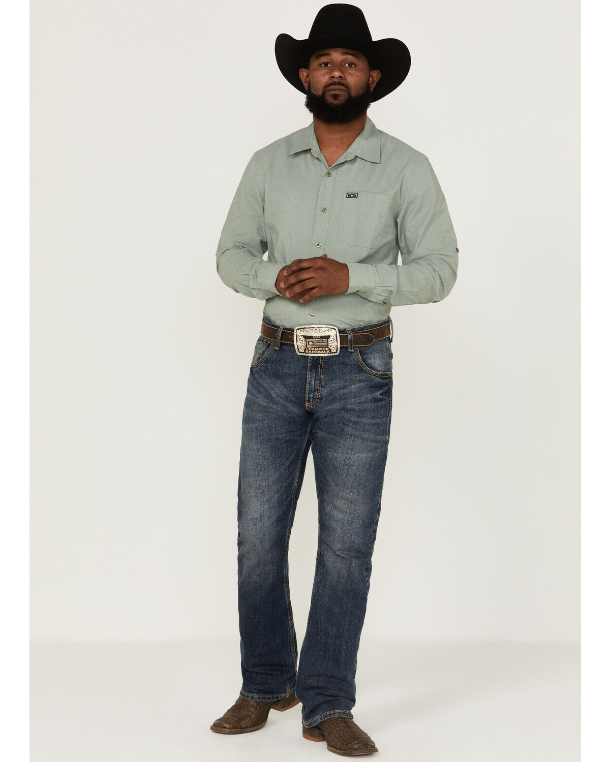 Image #2 - Kimes Ranch Men's Solid Linville Coolmax Button Down Western Shirt, , hi-res