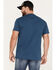 Image #4 - Brothers and Sons Men's Mountain Range Circle Graphic T-Shirt , Blue, hi-res