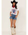 Image #2 - Hooey Women's Boot Barn Exclusive Pabst Logo Short Sleeve Graphic Tee, White, hi-res