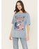 Image #1 - Rock & Roll Denim Women's Rodeo Guitar Short Sleeve Graphic Tee, Blue, hi-res