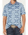 Image #3 - RANK 45® Men's Stock Southwestern Print Short Sleeve Polo, Light Blue, hi-res
