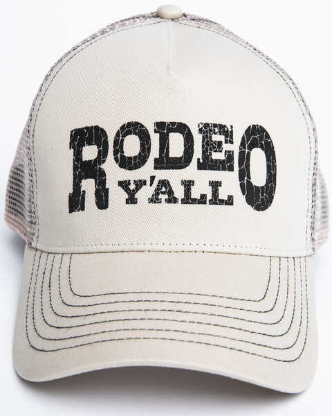 Shyanne Women's Rodeo Y'ALL Mesh Ball Cap , Beige/khaki, hi-res
