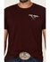 Image #4 - Cody James Men's Posse Revolver Short Sleeve Graphic T-Shirt, Burgundy, hi-res