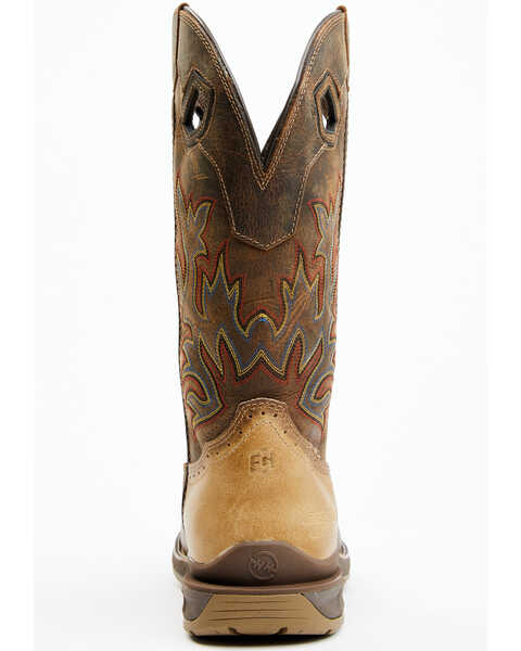Image #5 - Double H Men's Malign Waterproof Performance Western Roper Boots - Broad Square Toe , Brown, hi-res