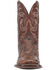 Image #4 - Dan Post Men's Dillinger Full Quill Ostrich Western Boots - Broad Square Toe, Brown, hi-res
