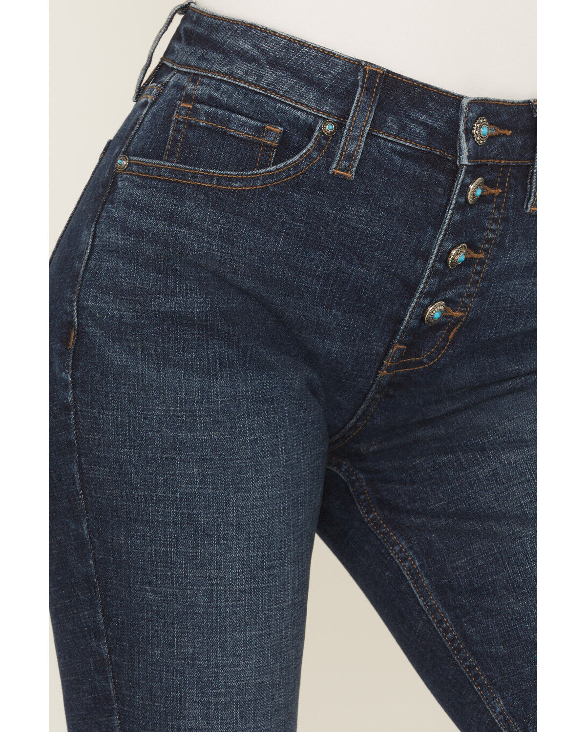 Image #2 - Shyanne Women's Luna High Rise Bootcut Stretch Denim Jeans, Dark Wash, hi-res