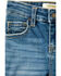 Image #2 - Shyanne Little Toddler Girls' Cimarron Twisted Side Seam Flare Stretch Denim Jeans, Medium Wash, hi-res