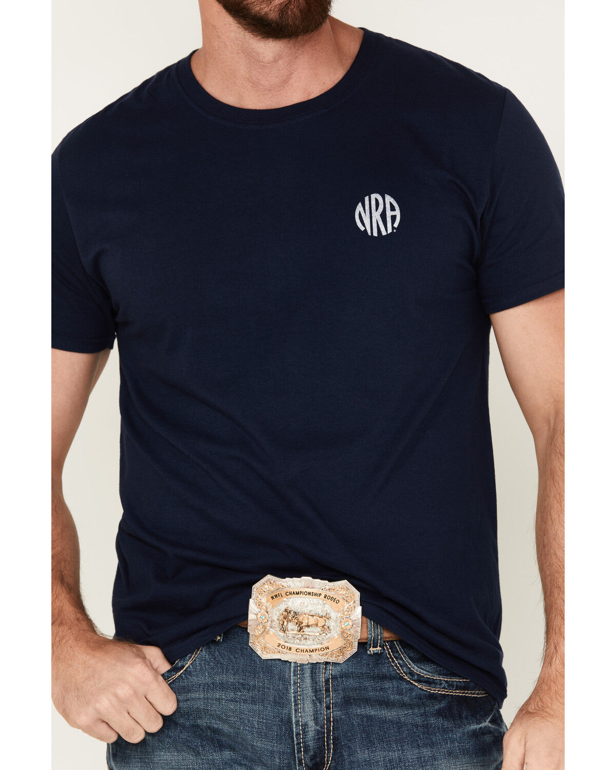 Image #4 - NRA Men's Defending Liberty Short Sleeve Graphic T-Shirt, Navy, hi-res