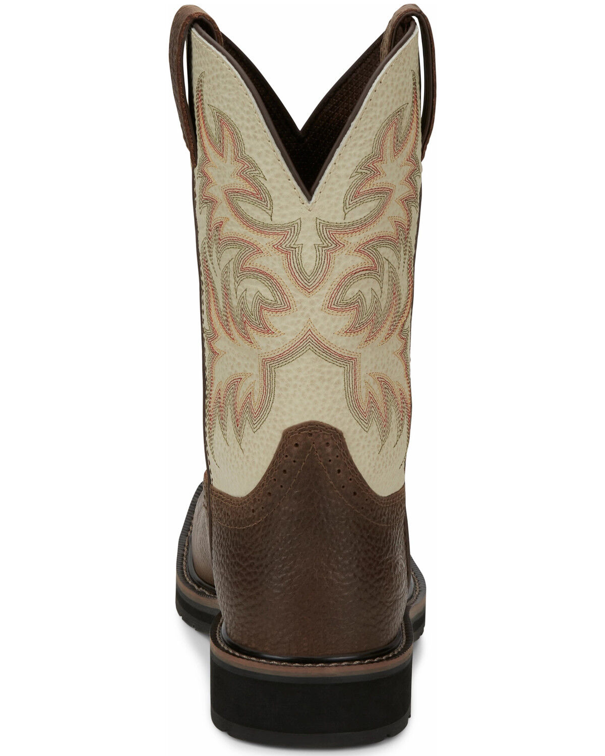 Image #4 - Justin Men's Driller Western Work Boots - Steel Toe, Dark Brown, hi-res