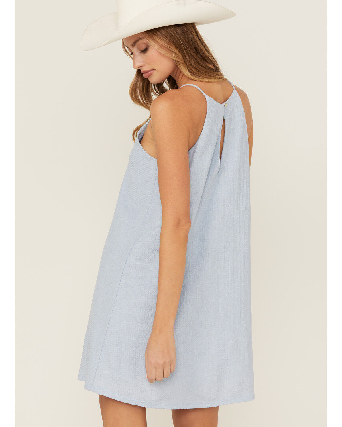 Image #4 - Wild Moss Women's Goddness Solid Mini Dress, Light Blue, hi-res