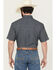 Image #4 - Cinch Men's Geo Print Short Sleeve Button-Down Performance Stretch Western Shirt, Navy, hi-res
