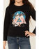 Image #3 - Wrangler Girls' Desert Scene Long Sleeve Graphic T-Shirt, Black, hi-res