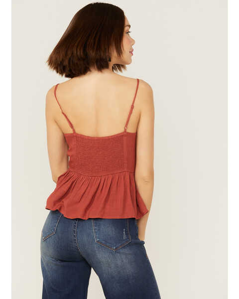 Image #3 - Patrons of Peace Women's Margo Embroidered Spaghetti Strap Tank, Rust Copper, hi-res