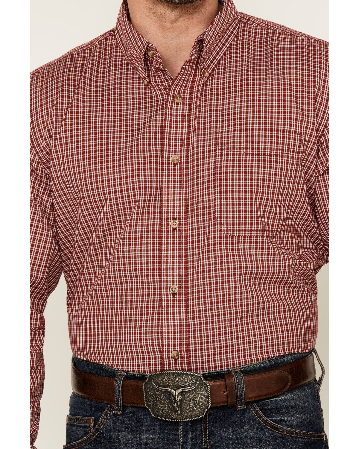 Image #3 - Wrangler Riata Men's Assorted Plaid Print Long Sleeve Button-Down Western Shirt, Multi, hi-res