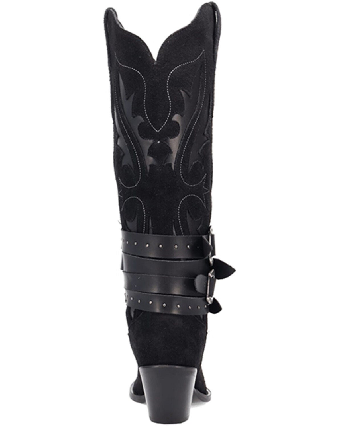 Image #5 - Dingo Women's Buck Wild Suede Tall Western Boots - Round Toe, Black, hi-res