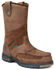 Georgia Boot Men's Athens Waterproof Wellington Work Boots - Round Toe, Brown, hi-res
