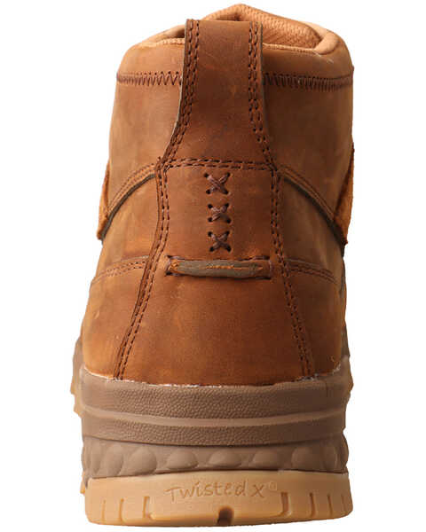 Image #4 - Twisted X Men's CellStretch Lace-Up Work Boots - Composite Toe, Brown, hi-res